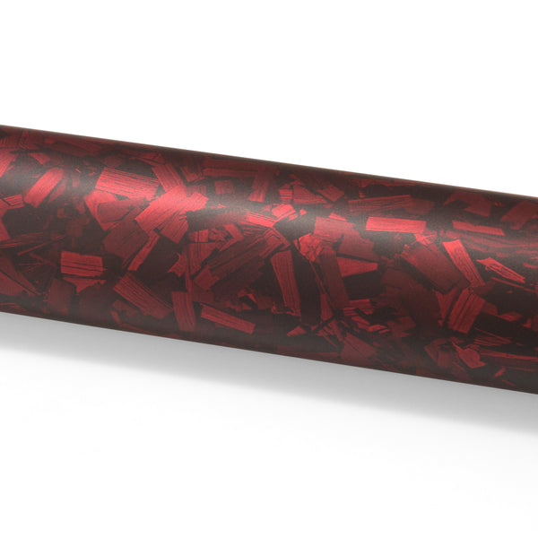 PET Marble Forged Matte Carbon Fiber Textured Red Vinyl Wrap