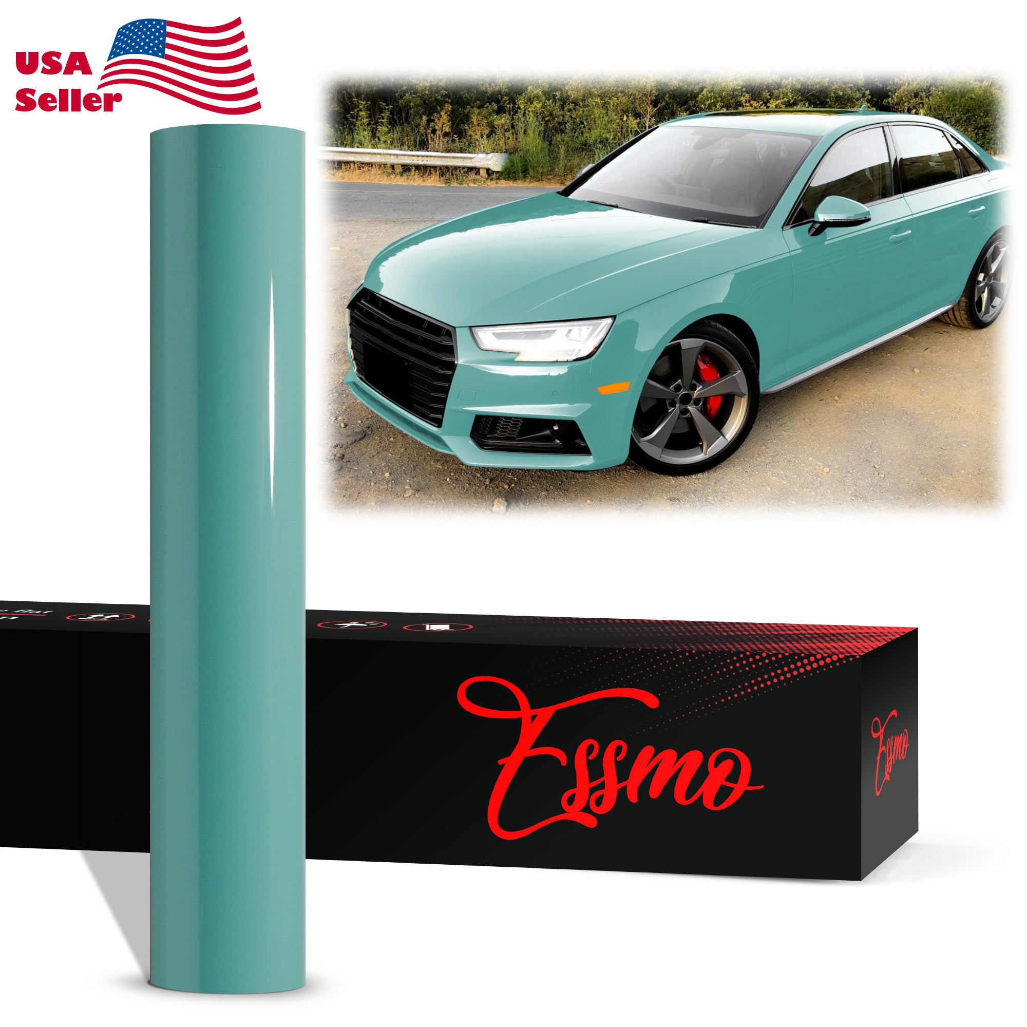 PET Super Gloss Chalk Green Vinyl Wrap