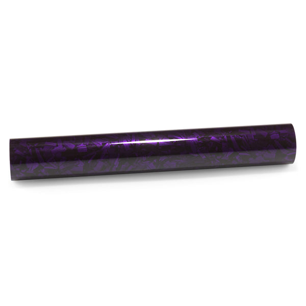 PET Marble Forged Gloss Carbon Fiber Textured Royal Purple Vinyl Wrap