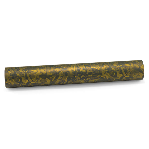 PET Marble Forged Matte Carbon Fiber Textured Golden Yellow Vinyl Wrap