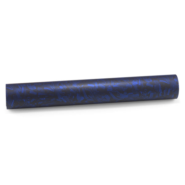 PET Marble Forged Matte Carbon Fiber Textured Royal Blue Vinyl Wrap