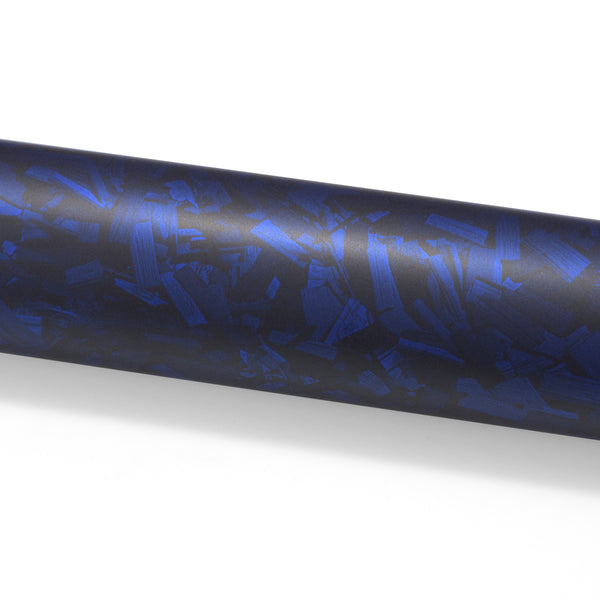 PET Marble Forged Matte Carbon Fiber Textured Royal Blue Vinyl Wrap