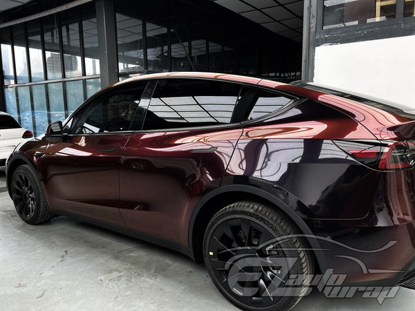 Galaxy Dust Gloss Black Cherry Color Shift Vinyl Wrap