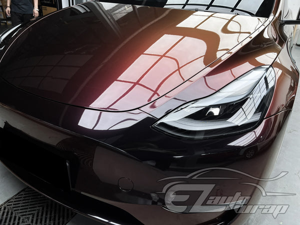 Galaxy Dust Gloss Black Cherry Color Shift Vinyl Wrap