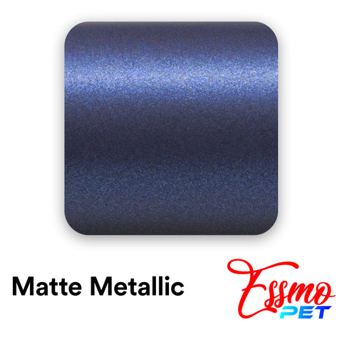 PET Metallic Matte Midnight Blue Vinyl Wrap