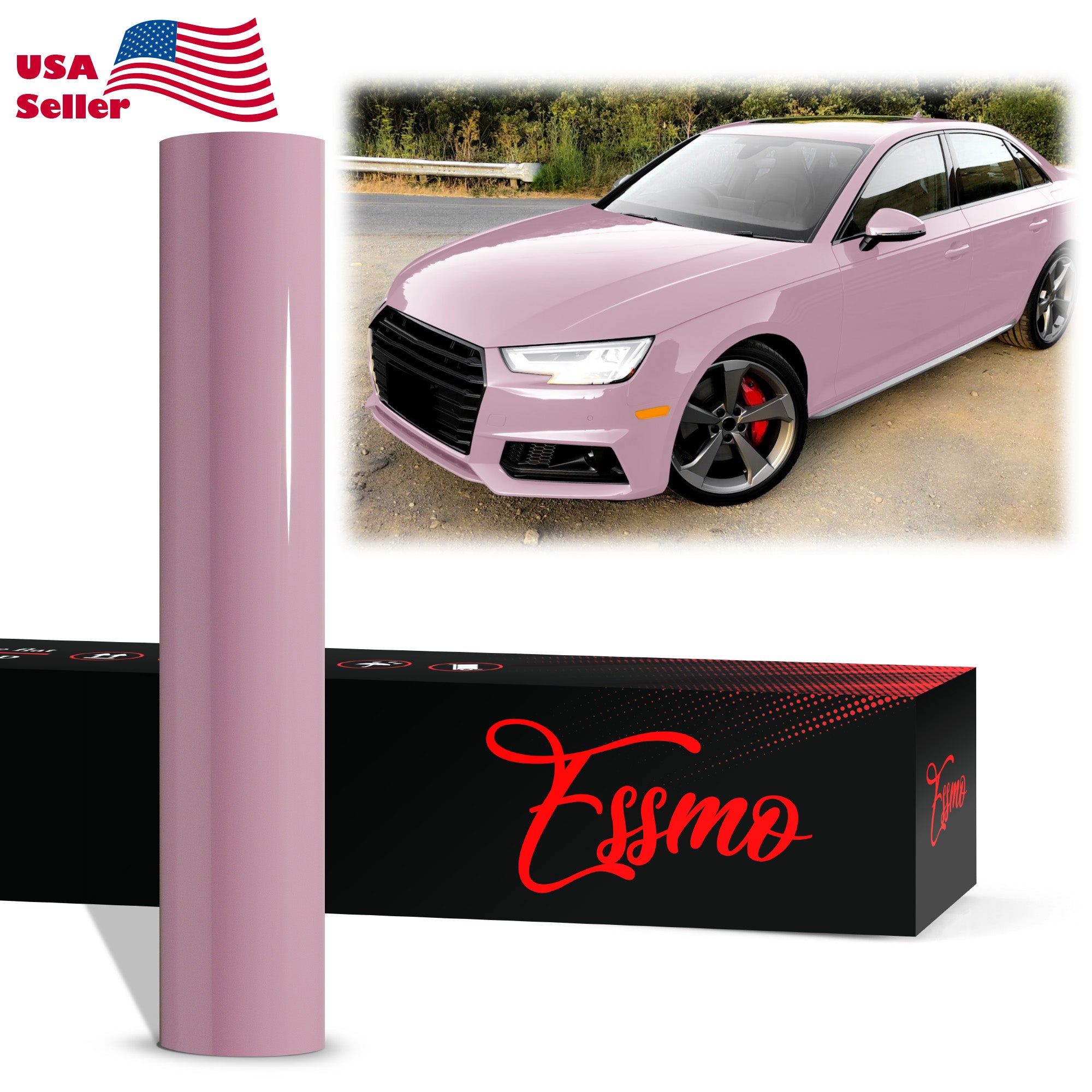 PET Super Gloss Chalk Pink Vinyl Wrap