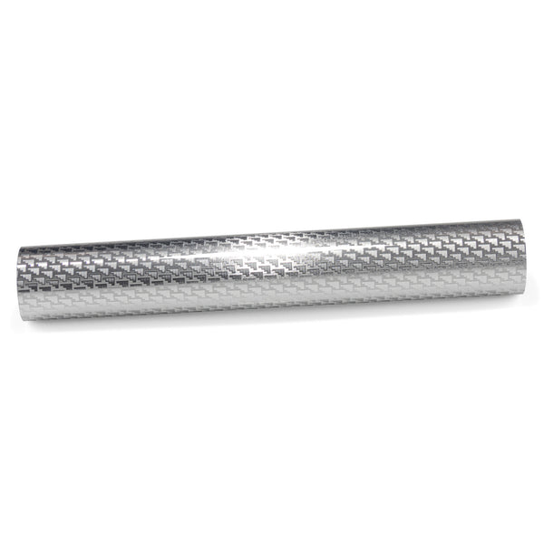 PET Squadron Carbon Fiber Gloss Silver Vinyl Wrap