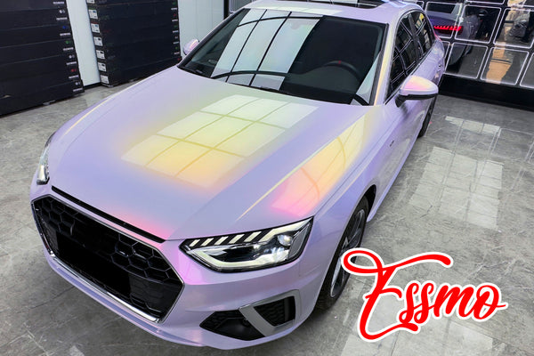 PET Galaxy Dust Gloss Platinum Red Vinyl Wrap