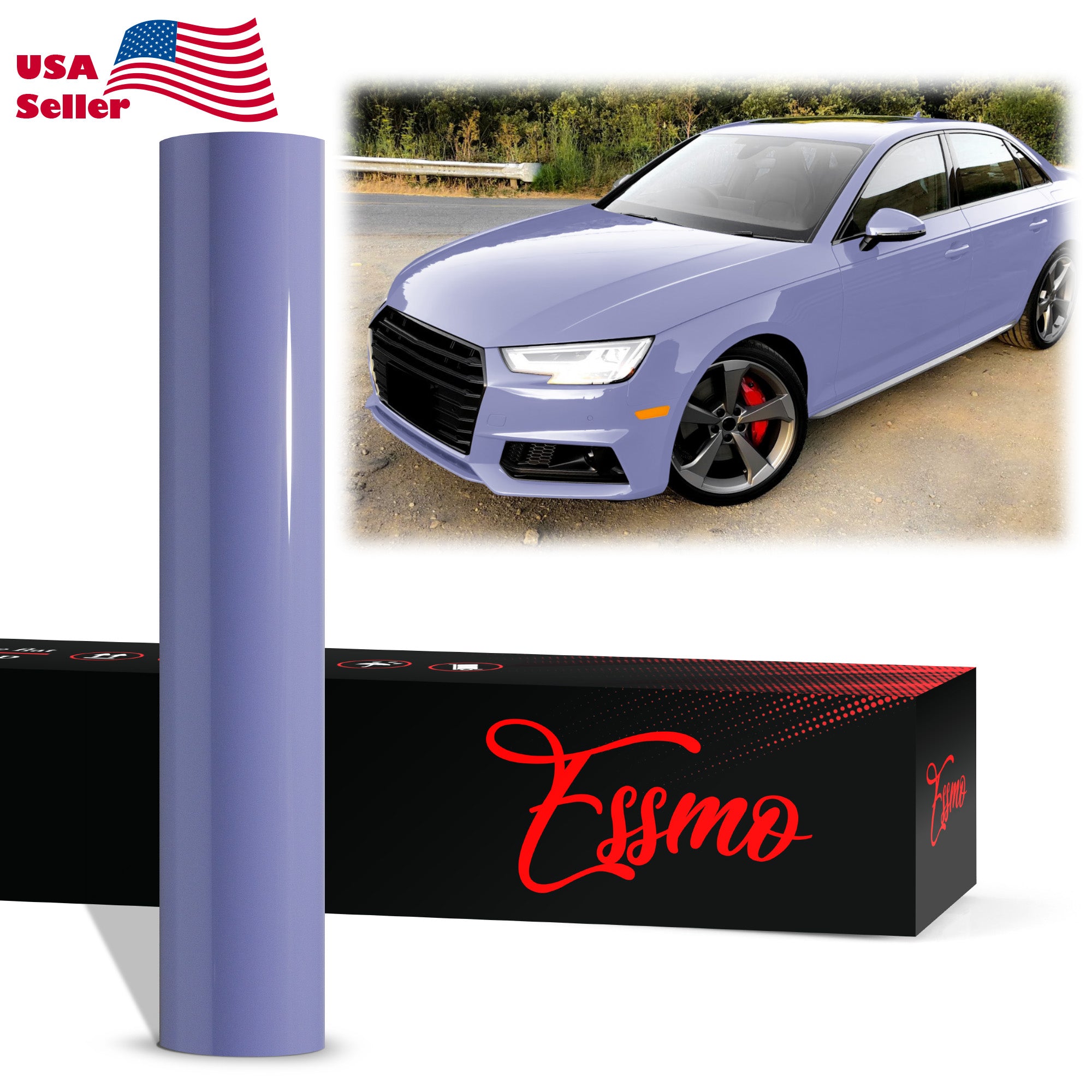 PET Super Gloss Chalk Purple Vinyl Wrap