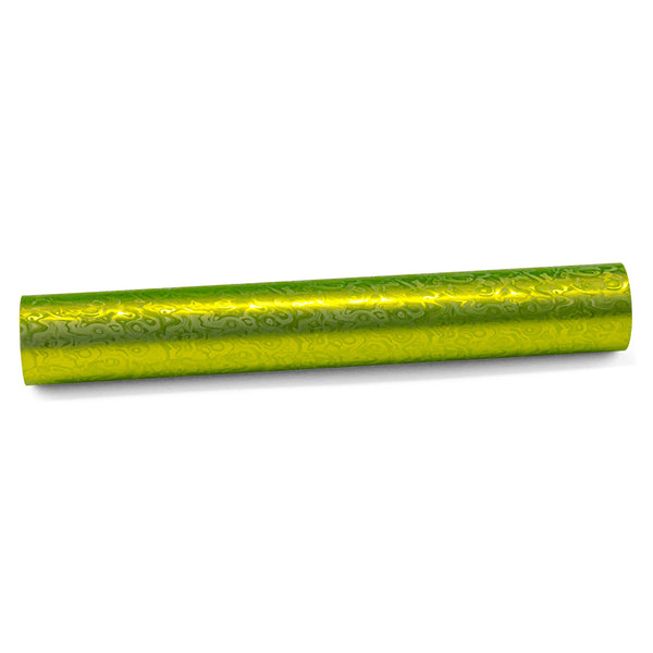 PET Damascus Forged Satin Lime Green Vinyl Wrap