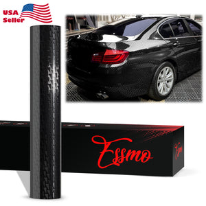 PET Squadron Carbon Fiber Gloss Black Vinyl Wrap
