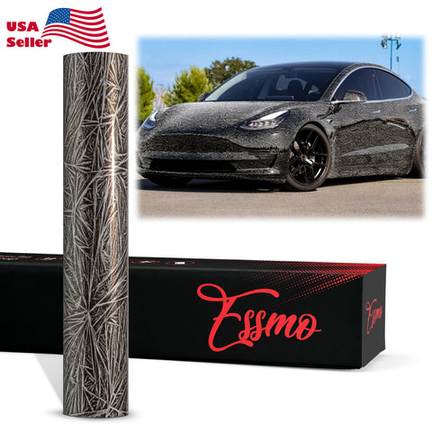 PET Arctic Shard Gloss Gunmetal Gray Vinyl Wrap