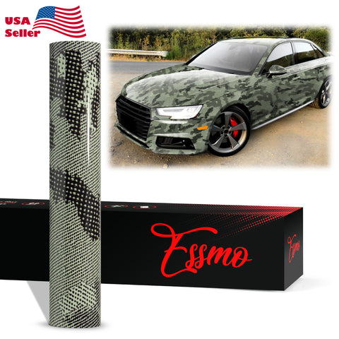 PET Camouflage Python Gloss Mint Green Vinyl Wrap
