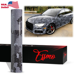 PET Camouflage Python Gloss Storm Gray Vinyl Wrap