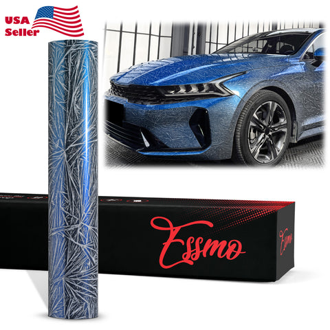 PET Glazed Arctic Shard Gloss Gray Blue Vinyl Wrap