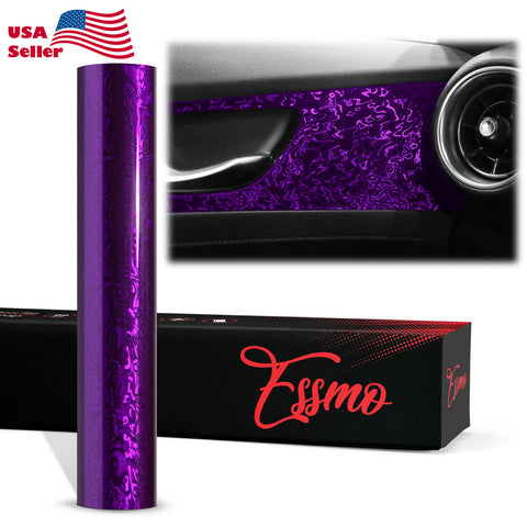 PET Damascus Forged Gloss Royal Purple Vinyl Wrap