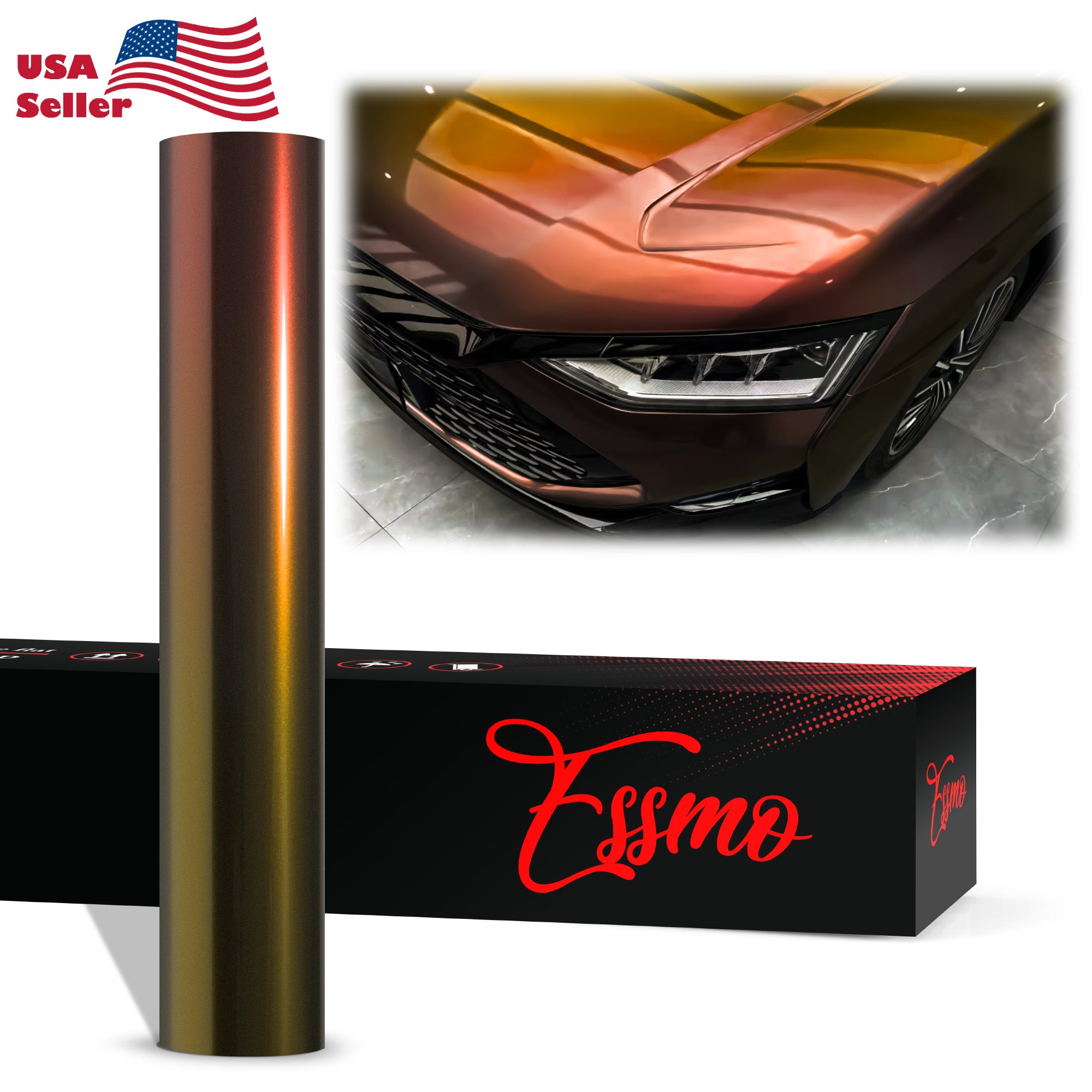 PET Galaxy Dust Gloss Phoenix Blaze Vinyl Wrap