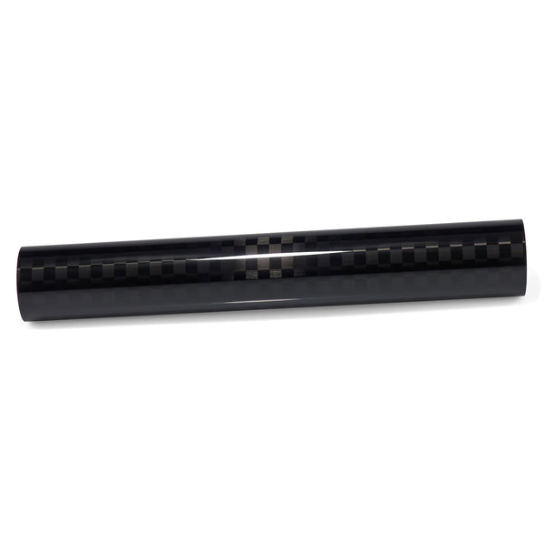 Nano TPF Carbon Fiber Gloss Checker Black Vinyl Wrap