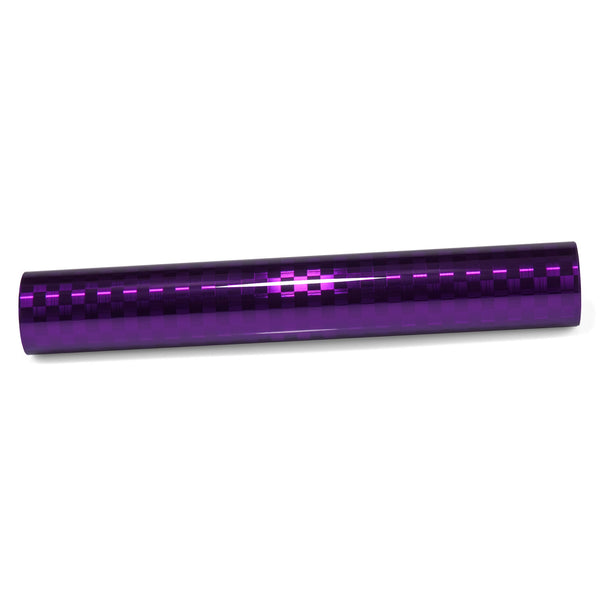 PET Chrome Checker Carbon Fiber Gloss Purple Vinyl Wrap
