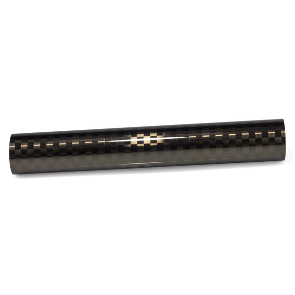 PET Chrome Checker Carbon Fiber Gloss Gray Vinyl Wrap