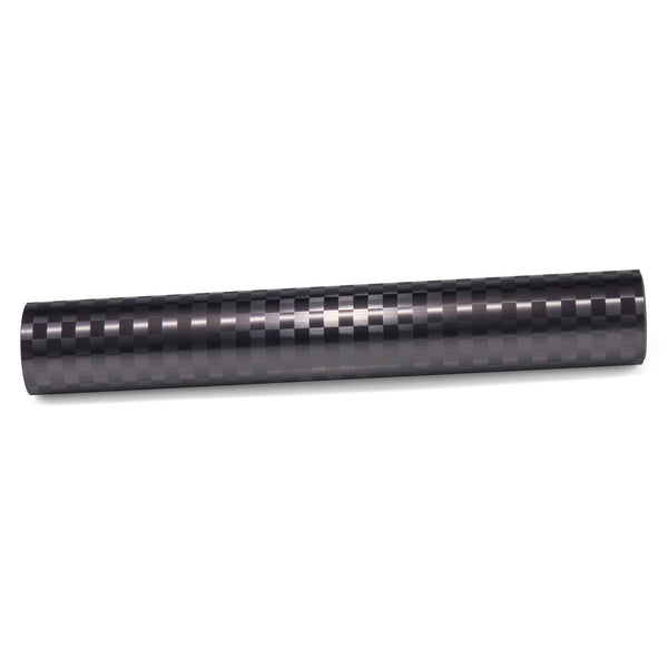 PET Chrome Checker Carbon Fiber Satin Gray Vinyl Wrap