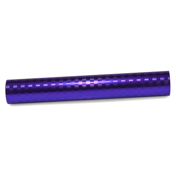PET Chrome Checker Carbon Fiber Satin Purple Vinyl Wrap