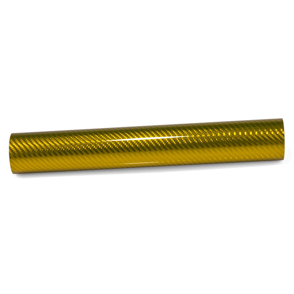 PET Chrome 7D Carbon Fiber Gold Vinyl Wrap