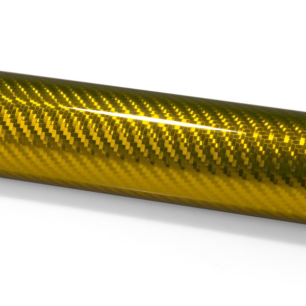 PET Chrome 7D Carbon Fiber Gold Vinyl Wrap