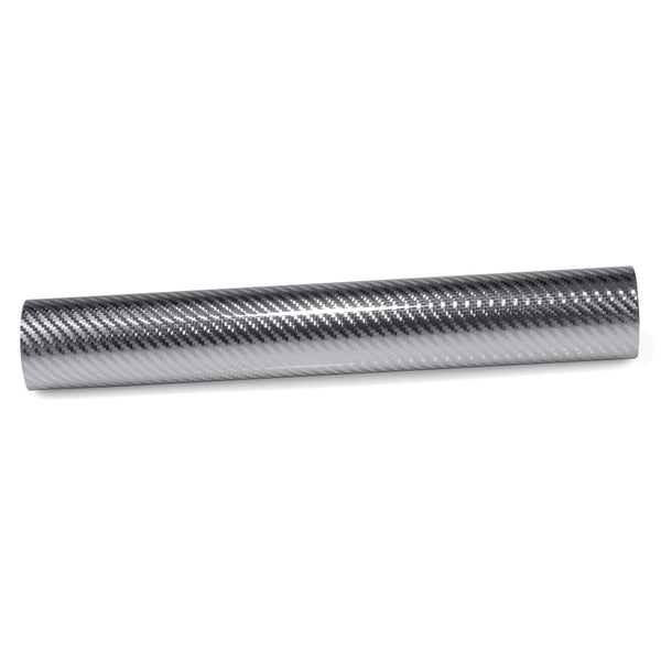 PET Chrome 7D Carbon Fiber Silver Vinyl Wrap