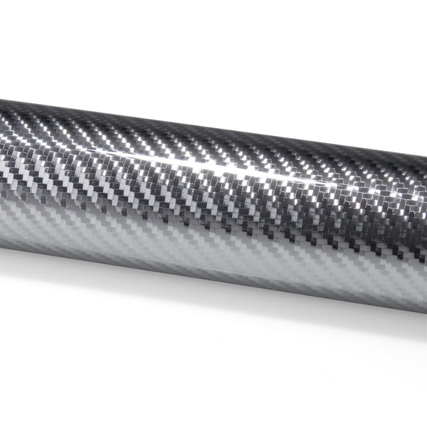 PET Chrome 7D Carbon Fiber Silver Vinyl Wrap