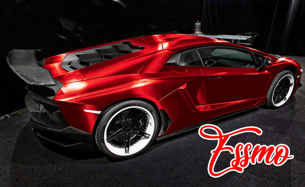 PET Chrome 7D Carbon Fiber Red Vinyl Wrap