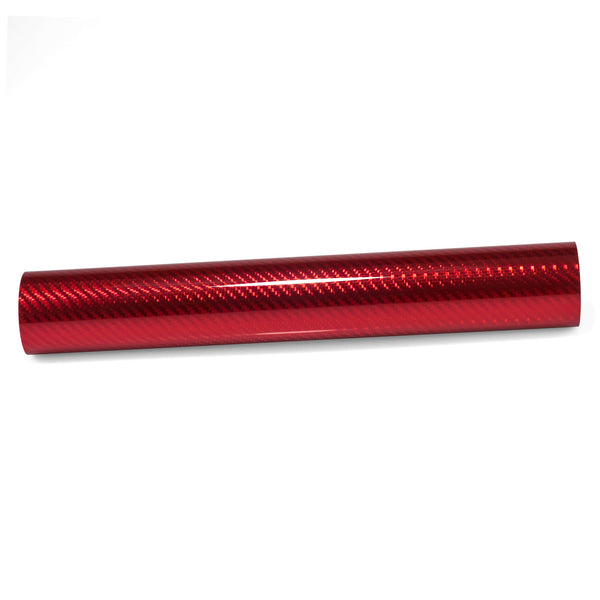 PET Chrome 7D Carbon Fiber Red Vinyl Wrap