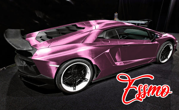 PET Chrome 7D Carbon Fiber Pink Vinyl Wrap