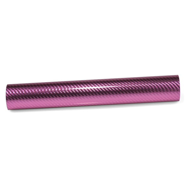 PET Chrome 7D Carbon Fiber Pink Vinyl Wrap