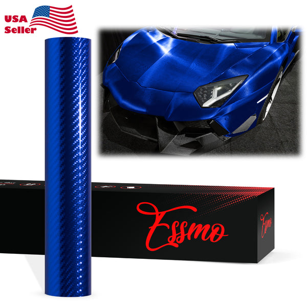 PET Chrome 7D Carbon Fiber Blue Vinyl Wrap
