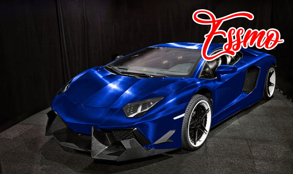 PET Chrome 7D Carbon Fiber Blue Vinyl Wrap