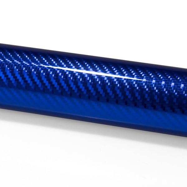 PET Chrome 7D Carbon Fiber Blue Vinyl Wrap