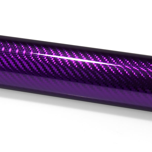 PET Chrome 7D Carbon Fiber Purple Vinyl Wrap