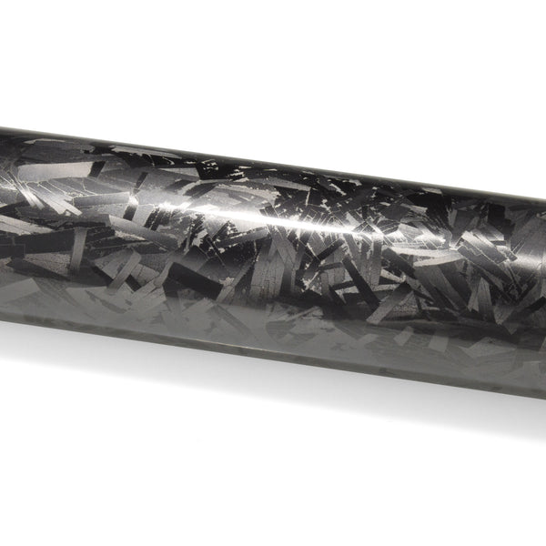 24K Chopped Forged Carbon Fiber Gloss Black Vinyl Wrap