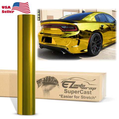 Supercast Gold Easy Stretch Chrome Vinyl Wrap