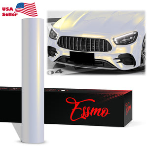PET Pearl White Gloss White Gold Vinyl Wrap