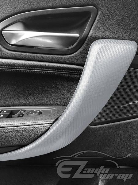 3D Carbon Fiber Textured Silver Matte Vinyl Wrap