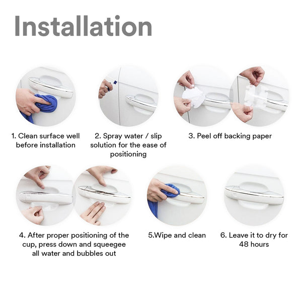 3M Pro Scotchguard Clear Door Handle Guard Protection Film 4pcs
