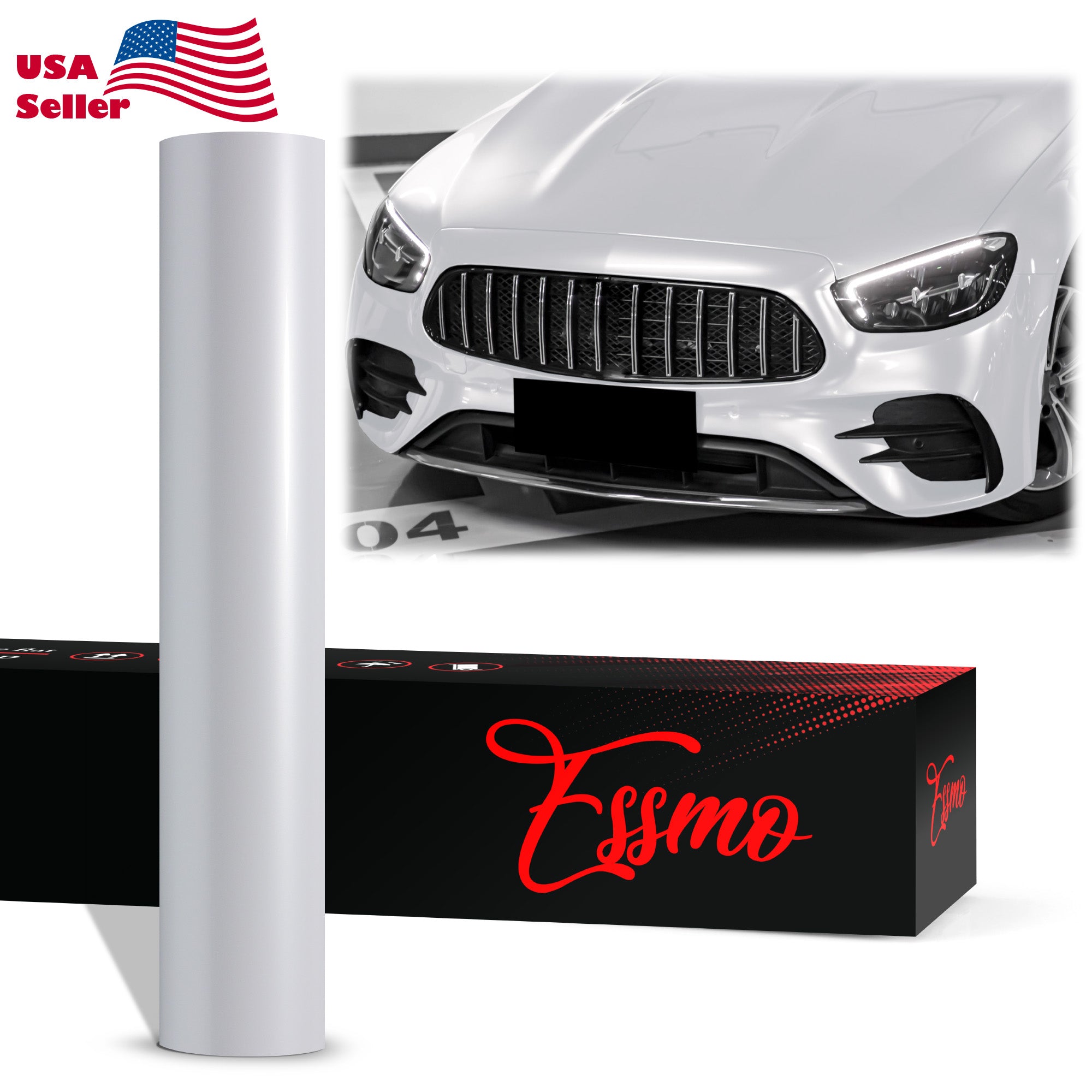 PET Pearl White Gloss White Vinyl Wrap