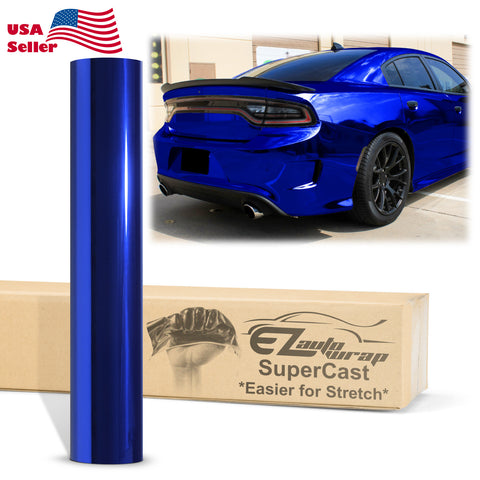 Supercast Royal Blue Easy Stretch Chrome Vinyl Wrap