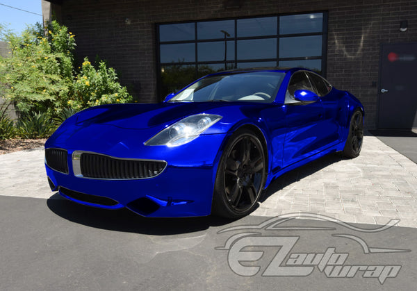 Supercast Royal Blue Easy Stretch Chrome Vinyl Wrap