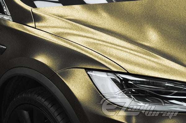 Galaxy Dust Matte Black Gold Color Shift Vinyl Wrap