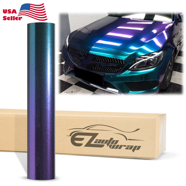 Galaxy Dust Gloss Purple Teal Vinyl Wrap