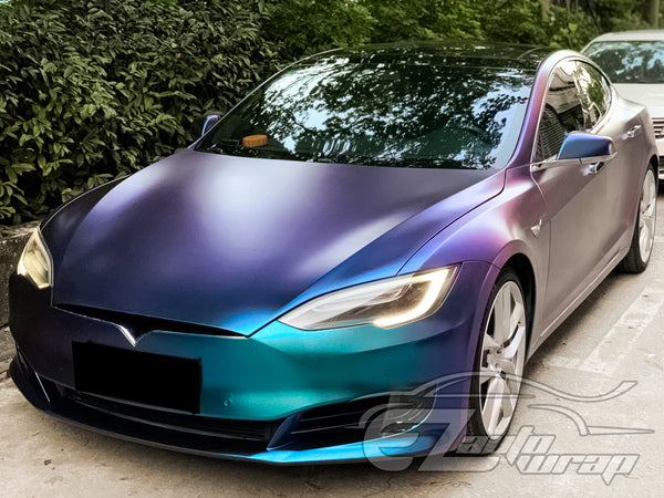 Galaxy Dust Matte Purple Teal Color Shift Vinyl Wrap