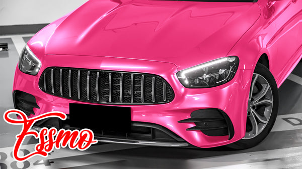 PET Super Gloss Metallic Rose Red Vinyl Wrap